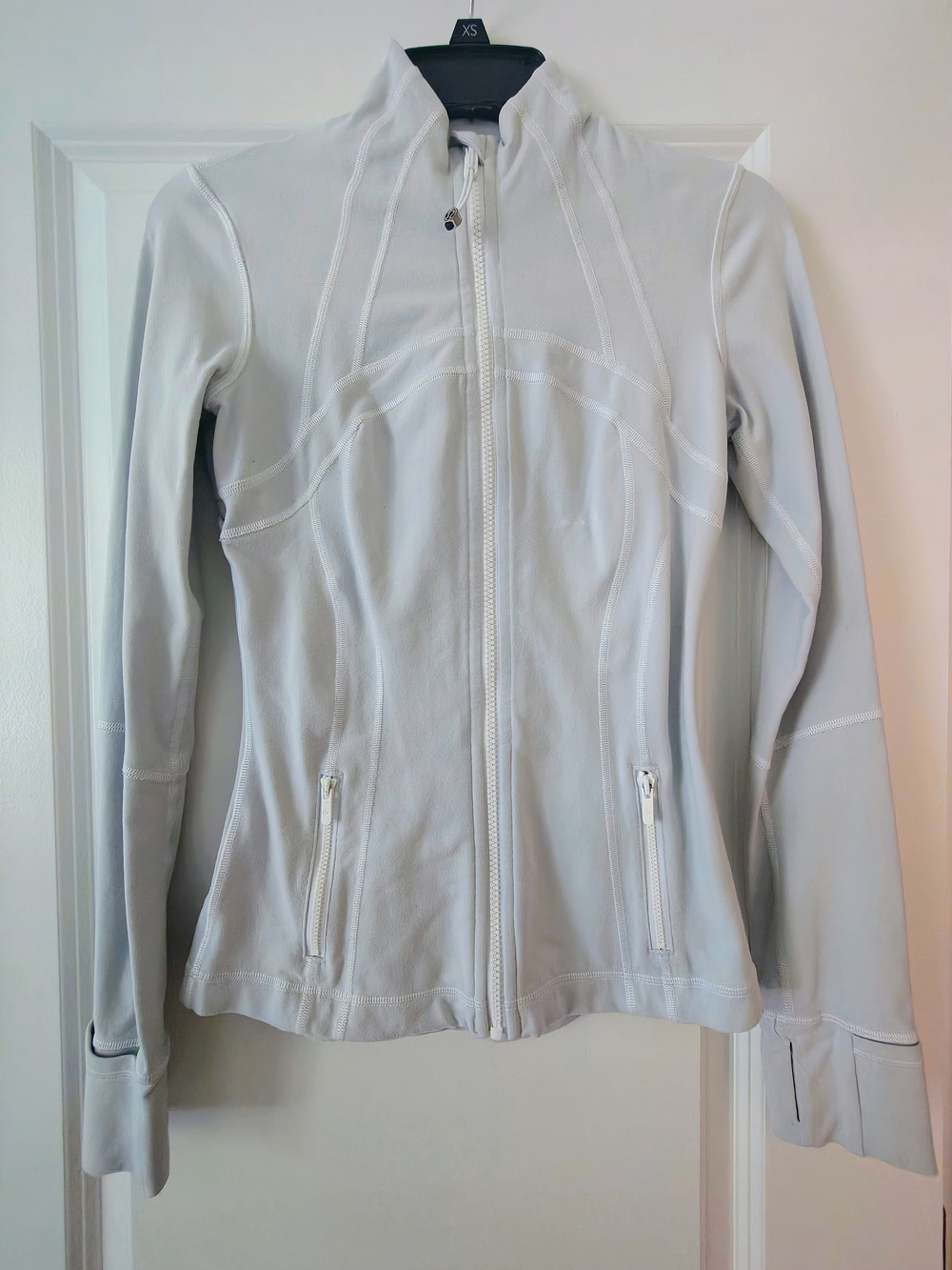 lululemon athletica Light Gray Full-Zip Athletic Jacket